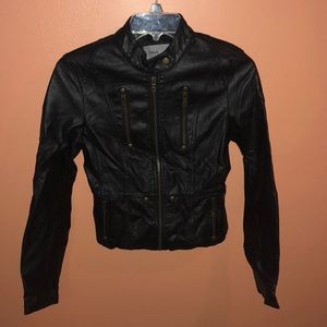 Foreign Exchange Faux Leather Jacket
